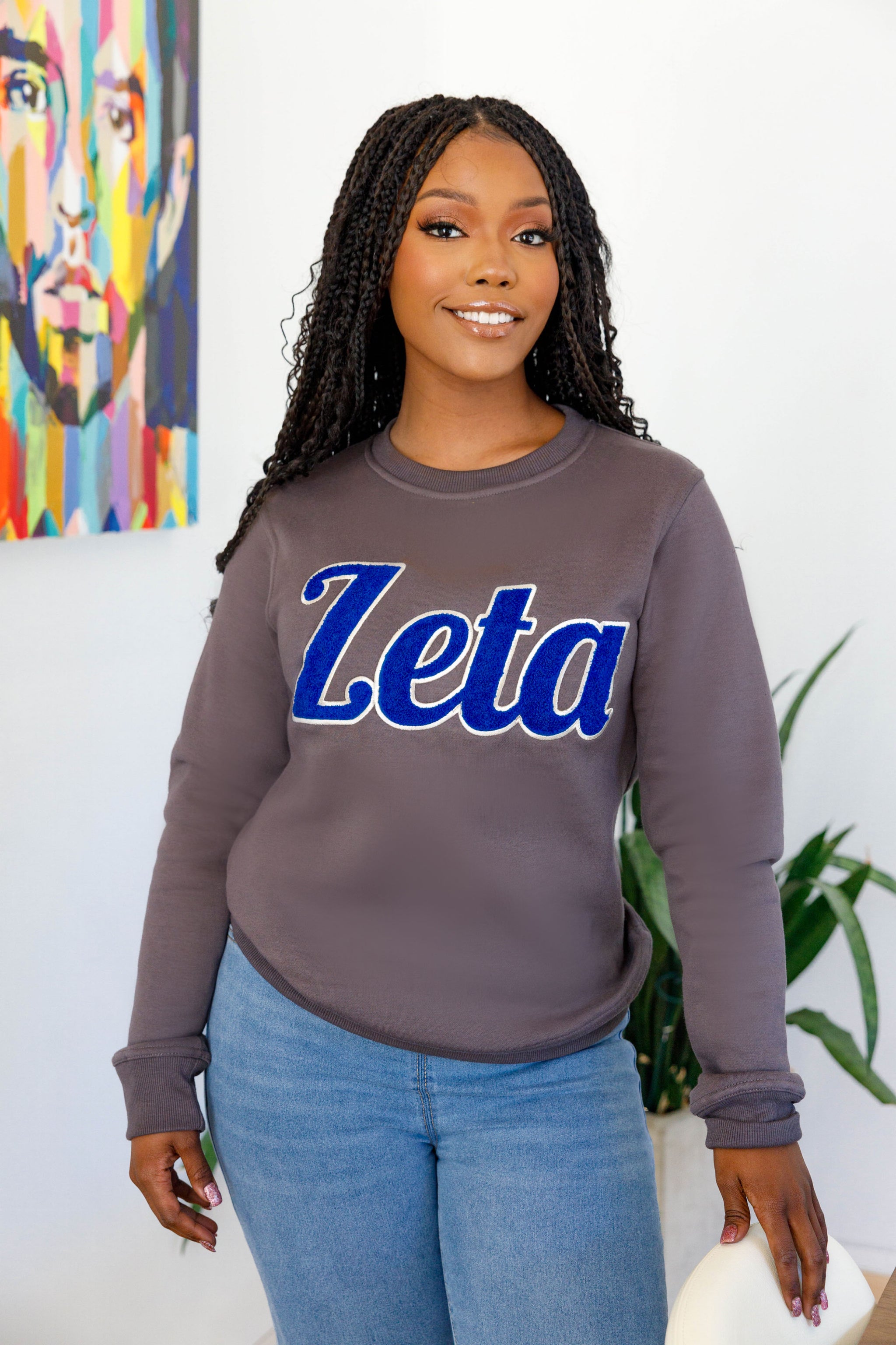 Zeta Chenille Sweatshirt – My Greek Boutique