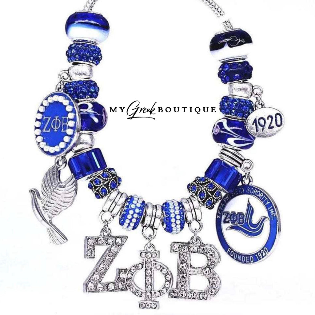 ZΦΒ Charm Bracelet - My Greek Boutique