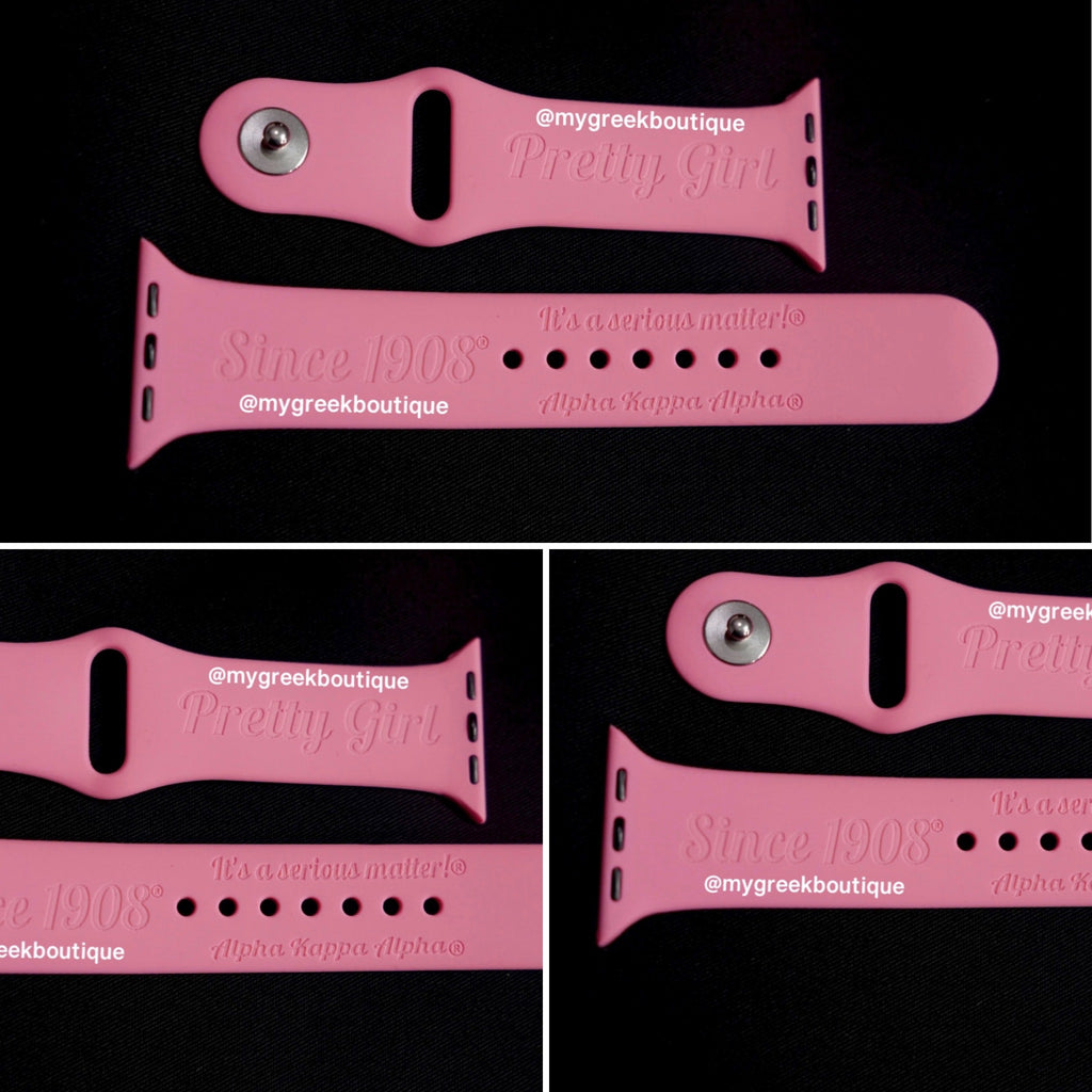 AKA Engraved Apple Watch Band - My Greek Boutique