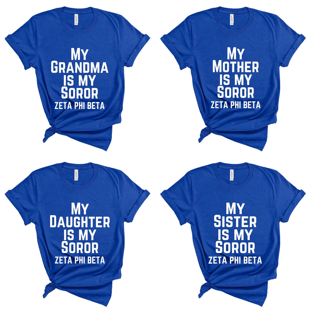 (8 options) Zeta Royal Blue Legacy Soror T-Shirts - My Greek Boutique