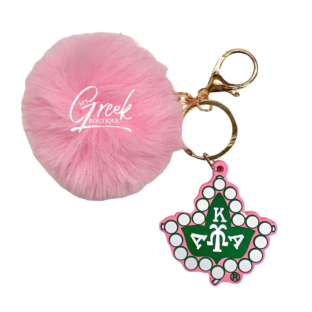 AKA Ivy Fur Keychain - My Greek Boutique