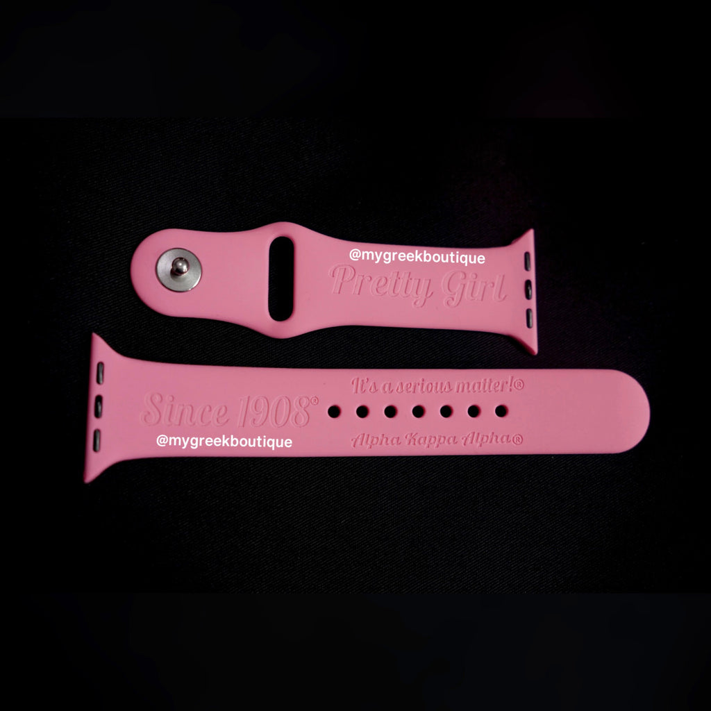 AKA Engraved Apple Watch Band - My Greek Boutique