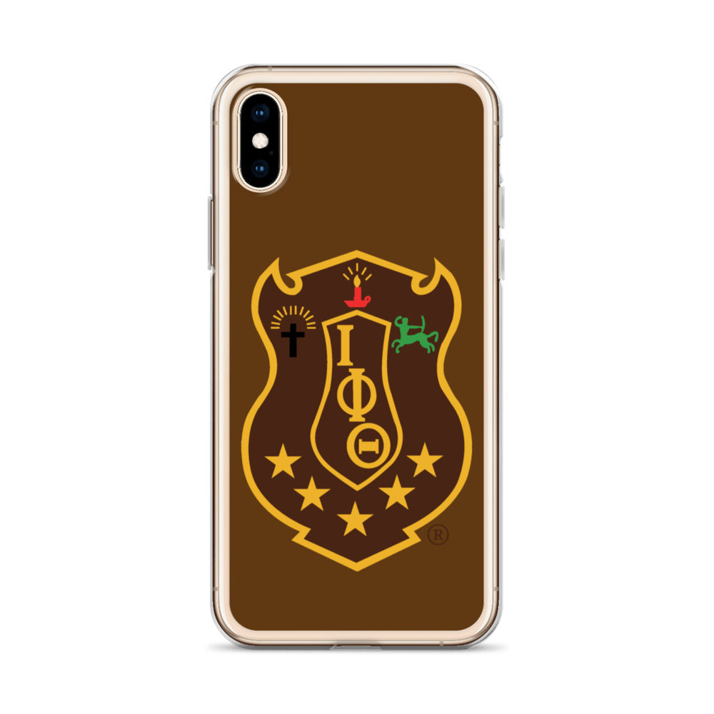 Iota Brown Shield iPhone Case - My Greek Boutique